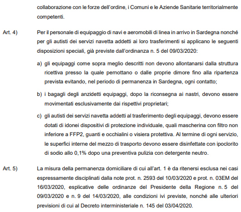 nuova ordinanza solinas